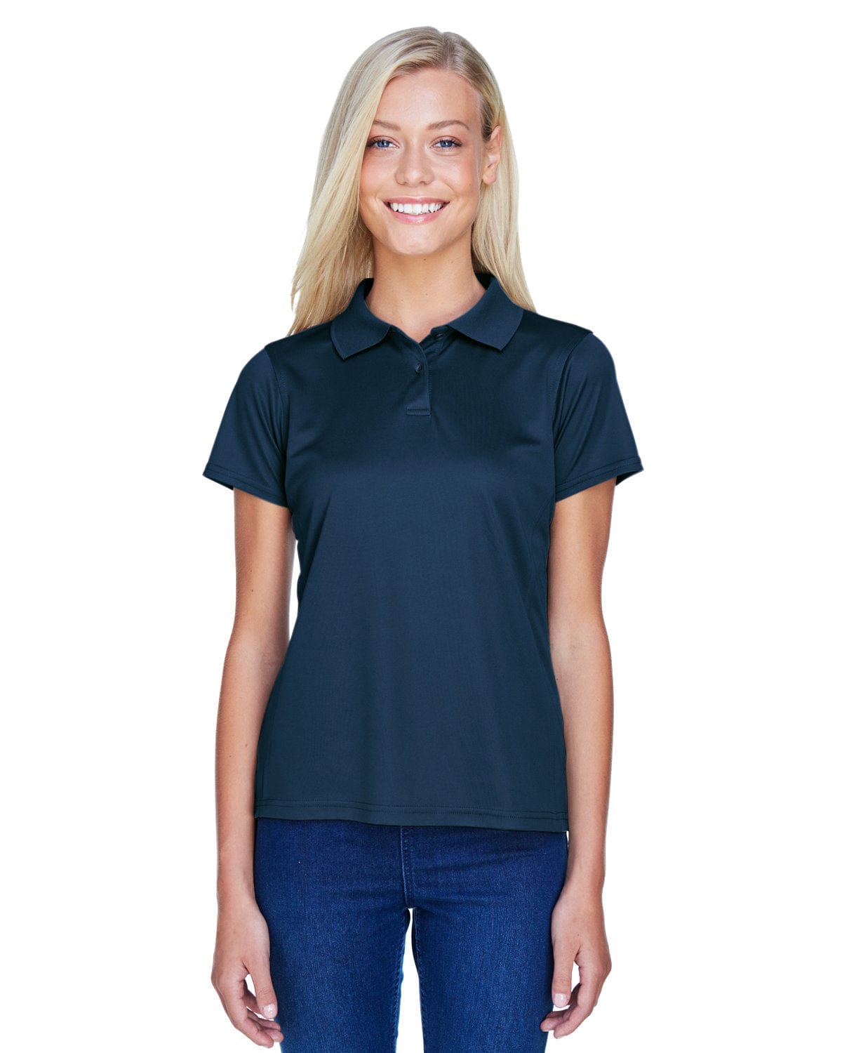 Harriton Ladies Polytech Polo Shirt M315W | Navy - Front