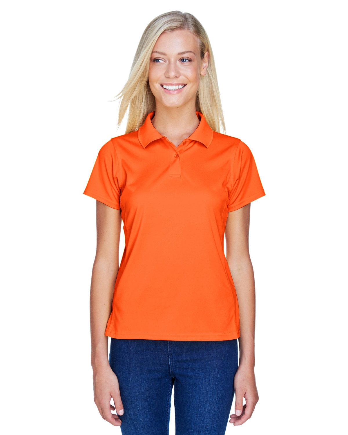 Harriton Ladies Polytech Polo Shirt M315W | Team Orange - Front