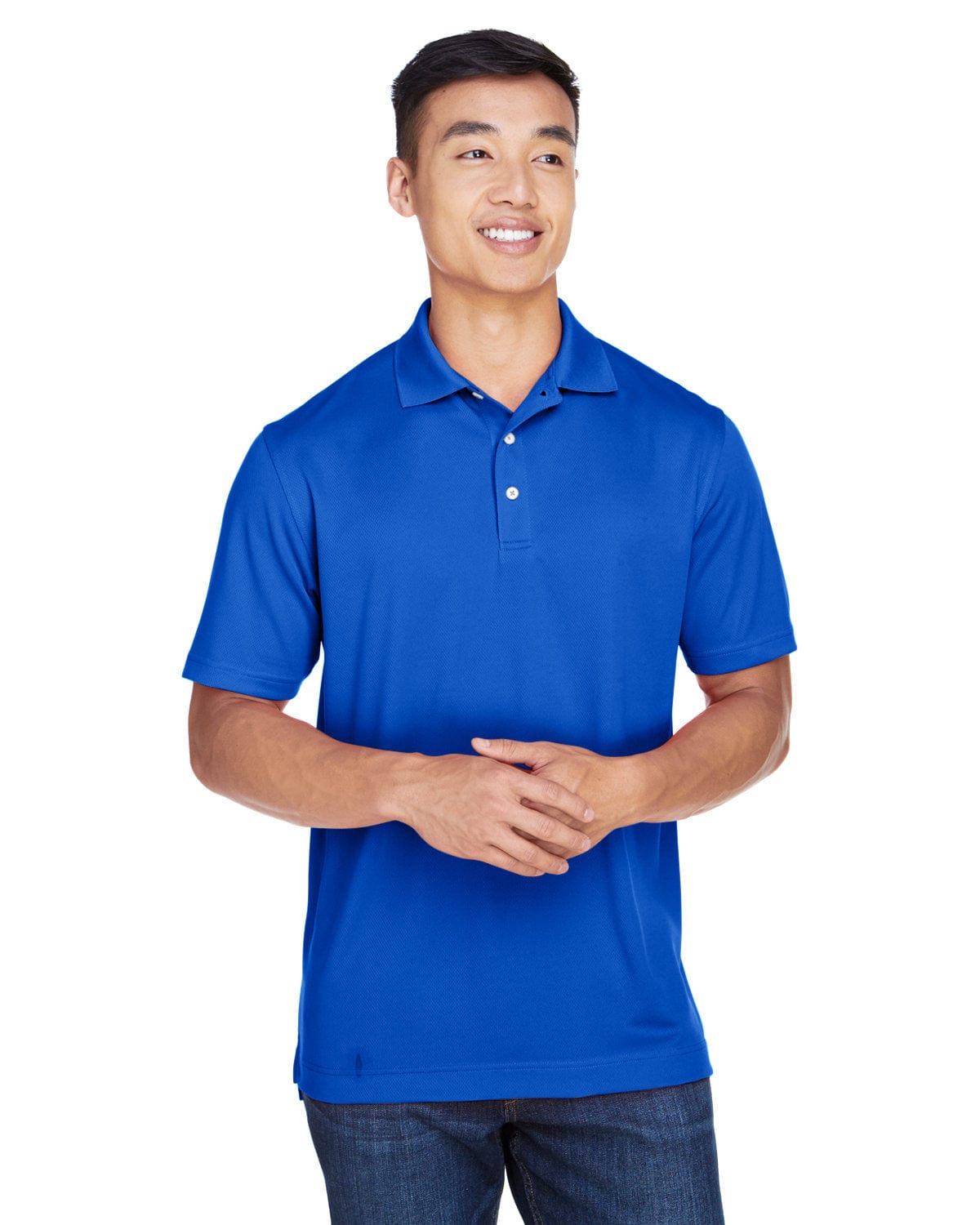 Harriton Double Mesh Polo Shirt M353 | True Royal - Front