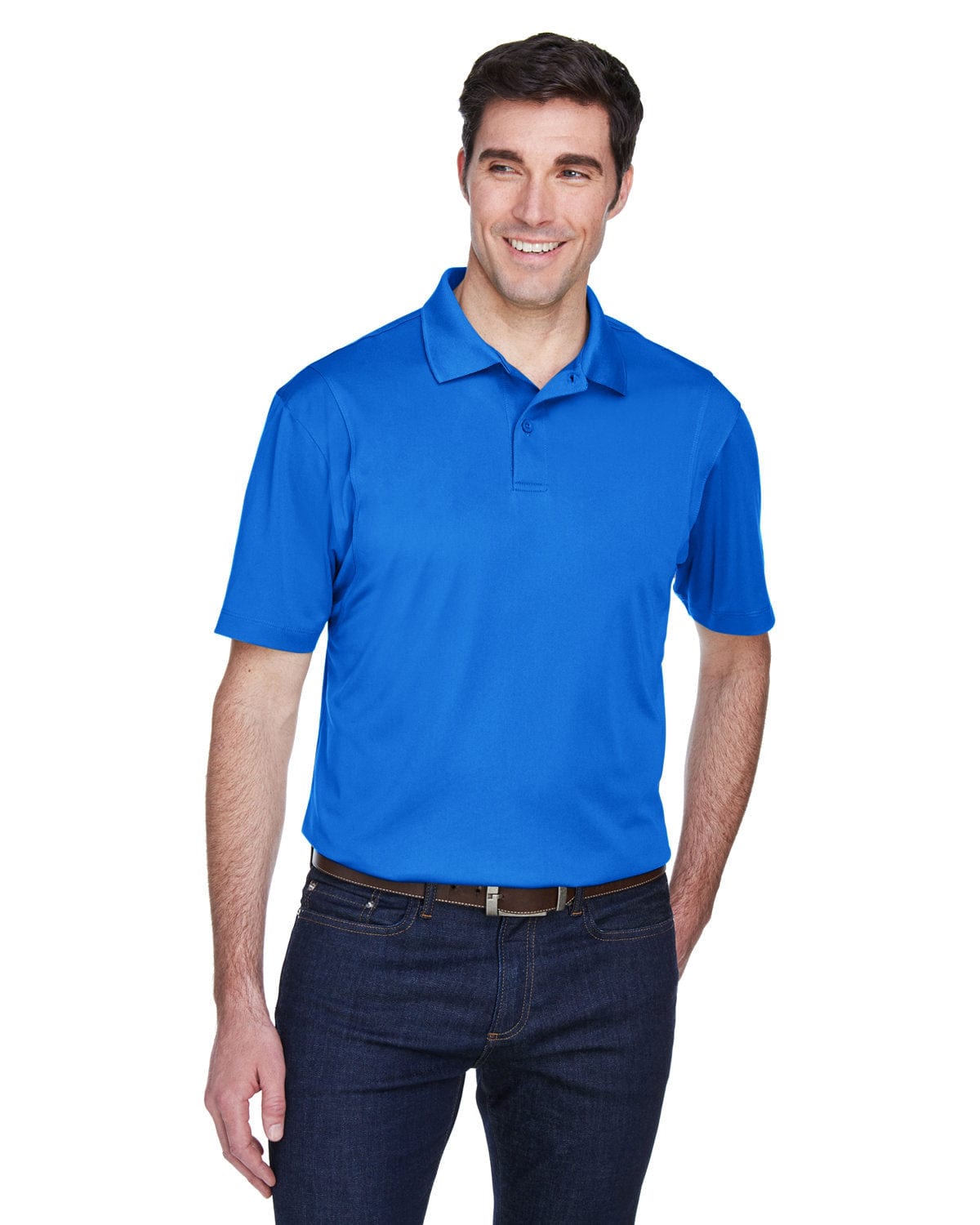Harriton Micro-Pique Polo Shirt M354 | True Royal - Front