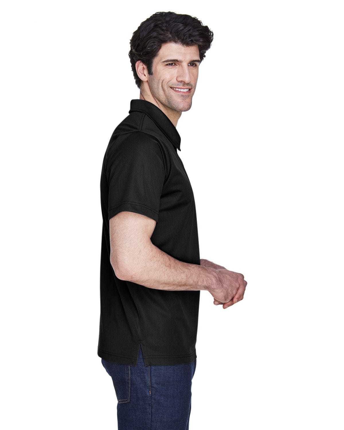 Team 365 Mens Command Snag Protection Polo TT21 | Black - Side