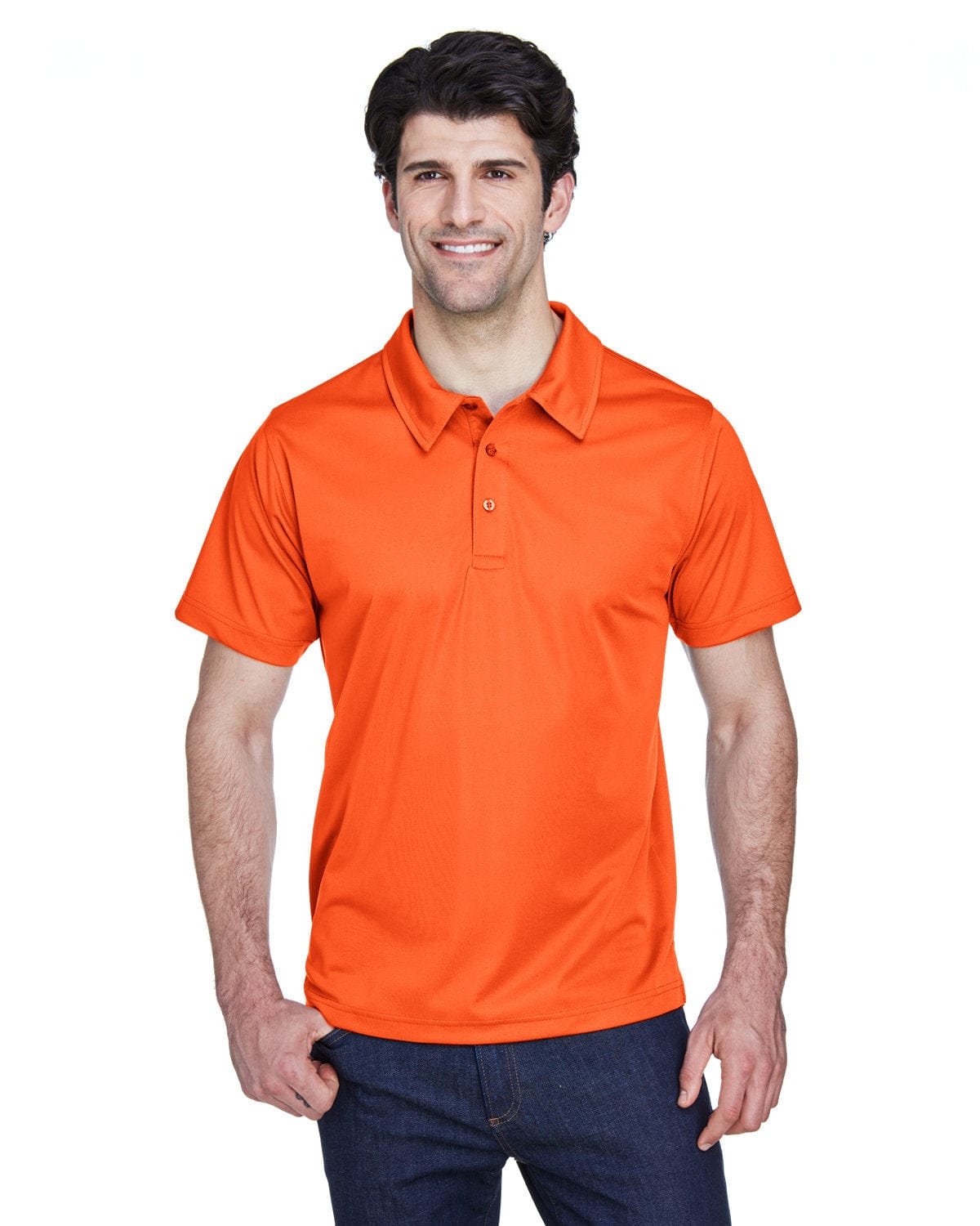 Team 365 Mens Command Snag Protection Polo TT21 | Sport Orange - Front